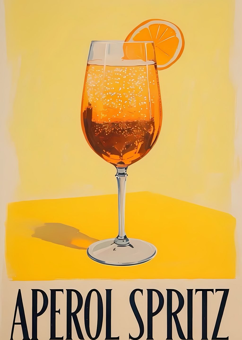 Aperol Spritz: Sarı Arka Planlı İçim