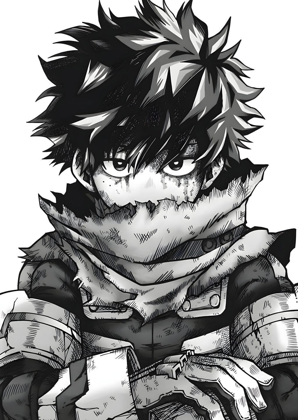 Anime Siyah Beyaz Saçlı Karakter