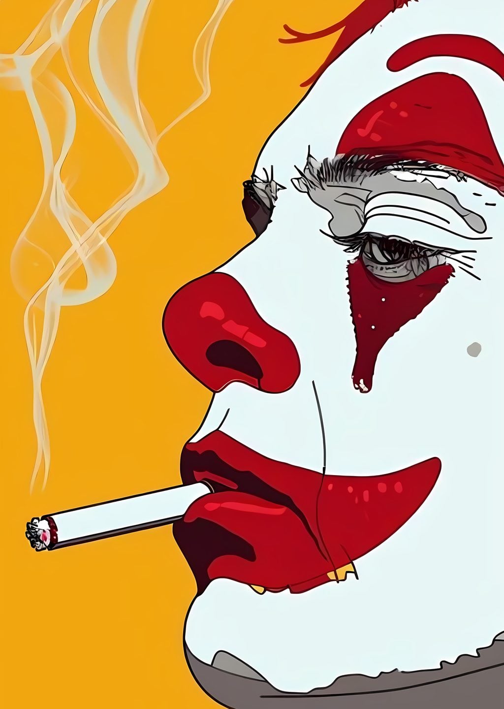 Kraliyet Klown: Sigara İçeren Portret