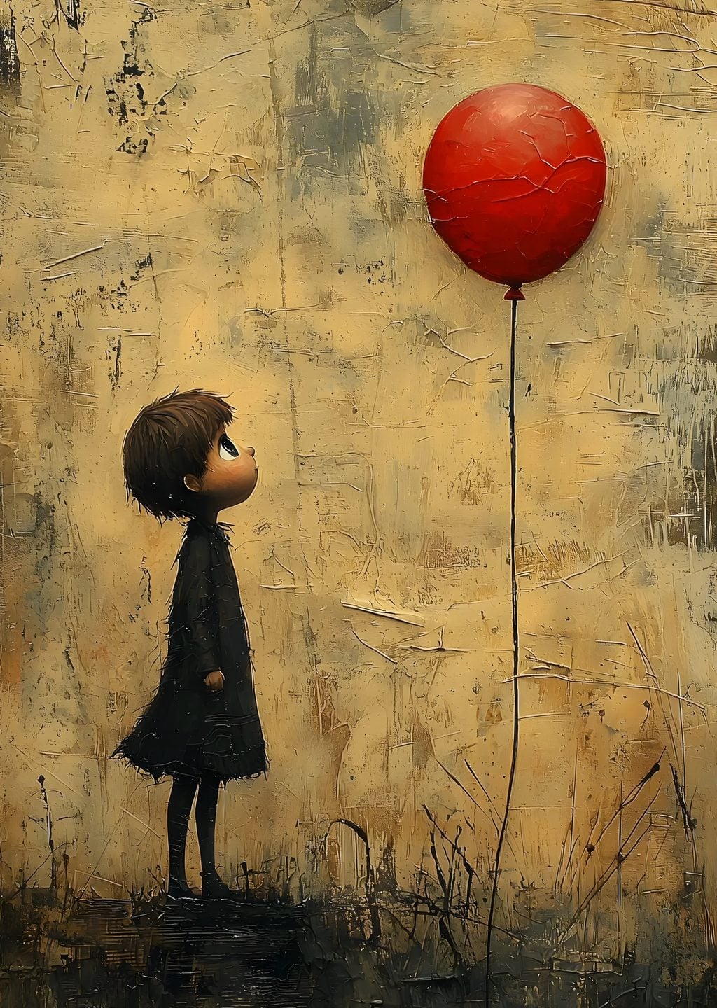 Kırmızı Balonlu Kız Çocuğu