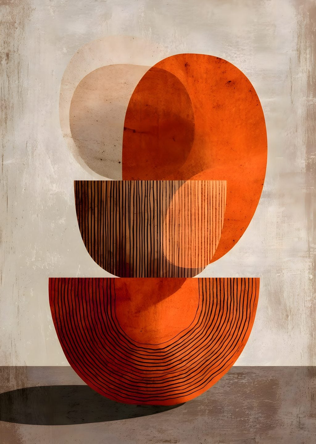 Abstract Orange Brown Composition