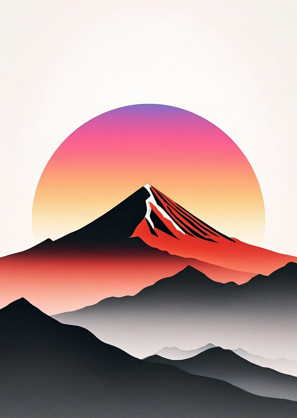 Minimalist Dağ Manzarası