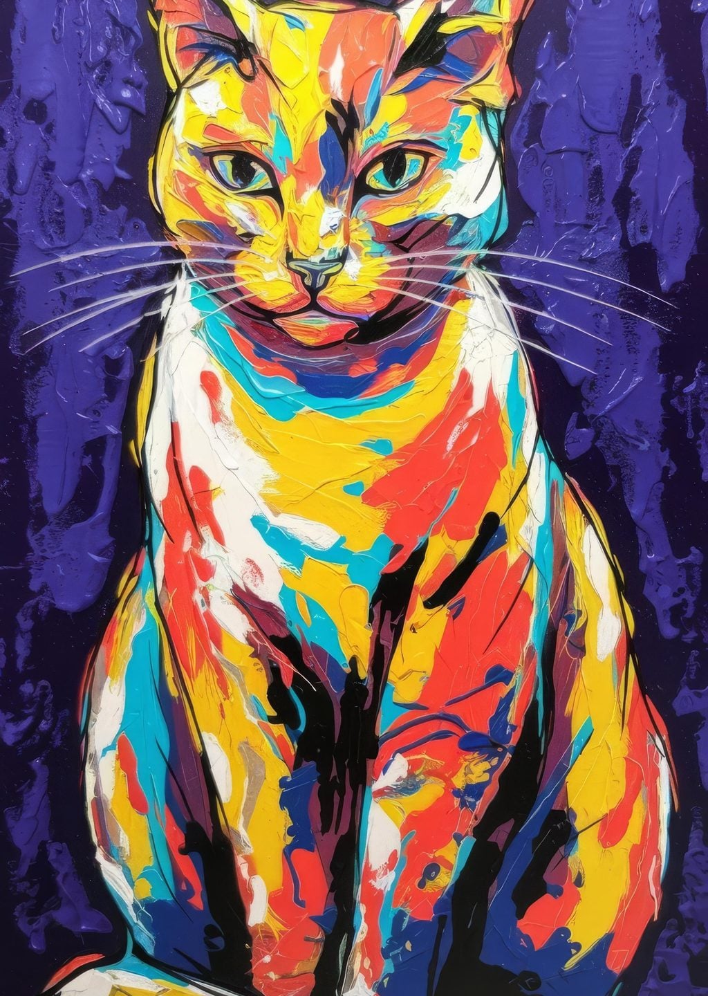 Renkli Kedi Portresi