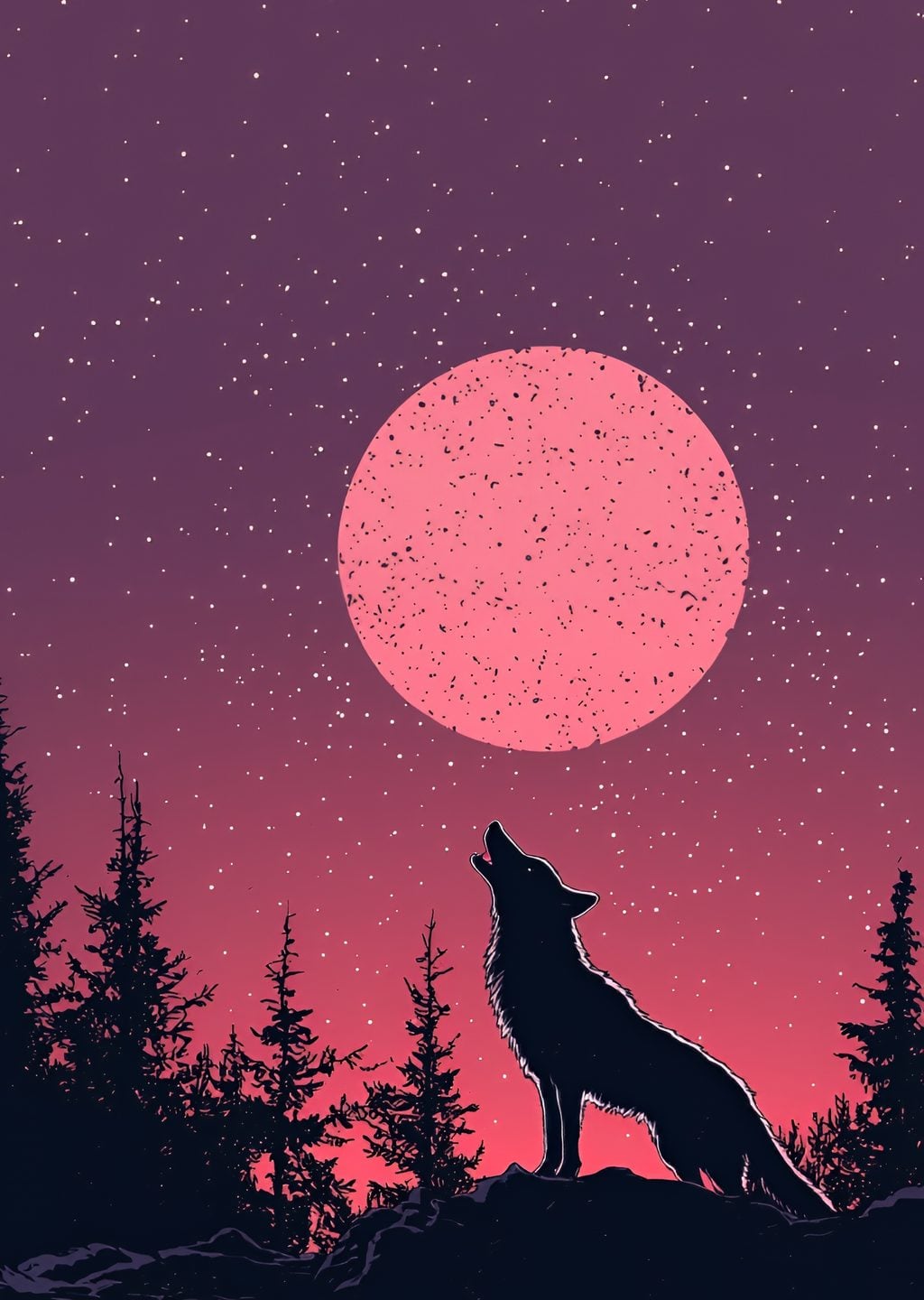 Gece Yıldızları Altında Kurt