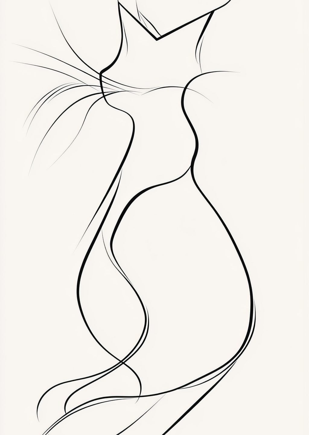 Minimalist Kedi Silüeti