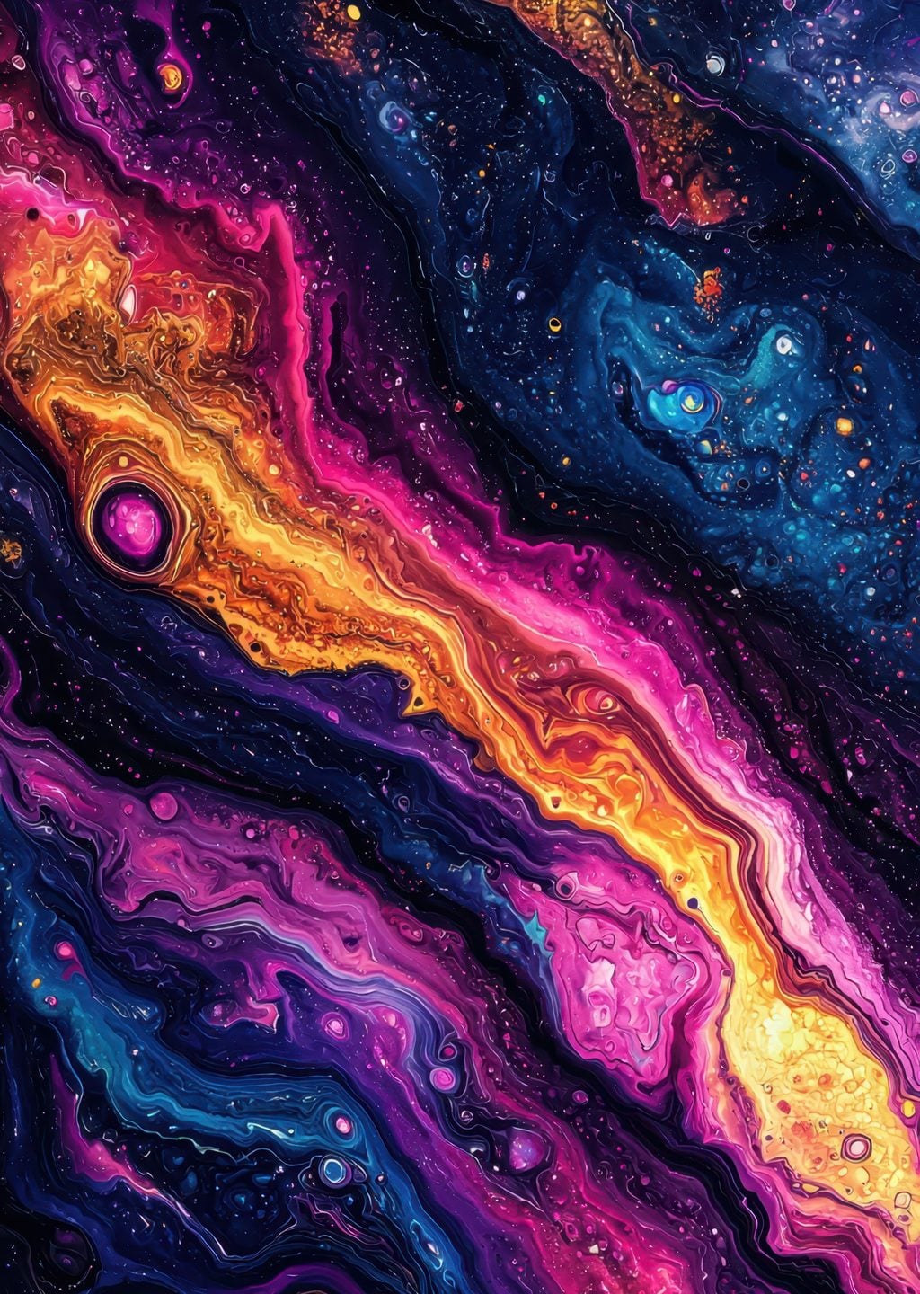 Kozmik Akışkan Soyut Sanat