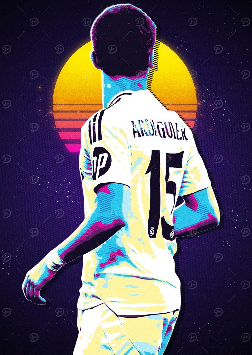 Arda Güler Retro Futbol Posteri