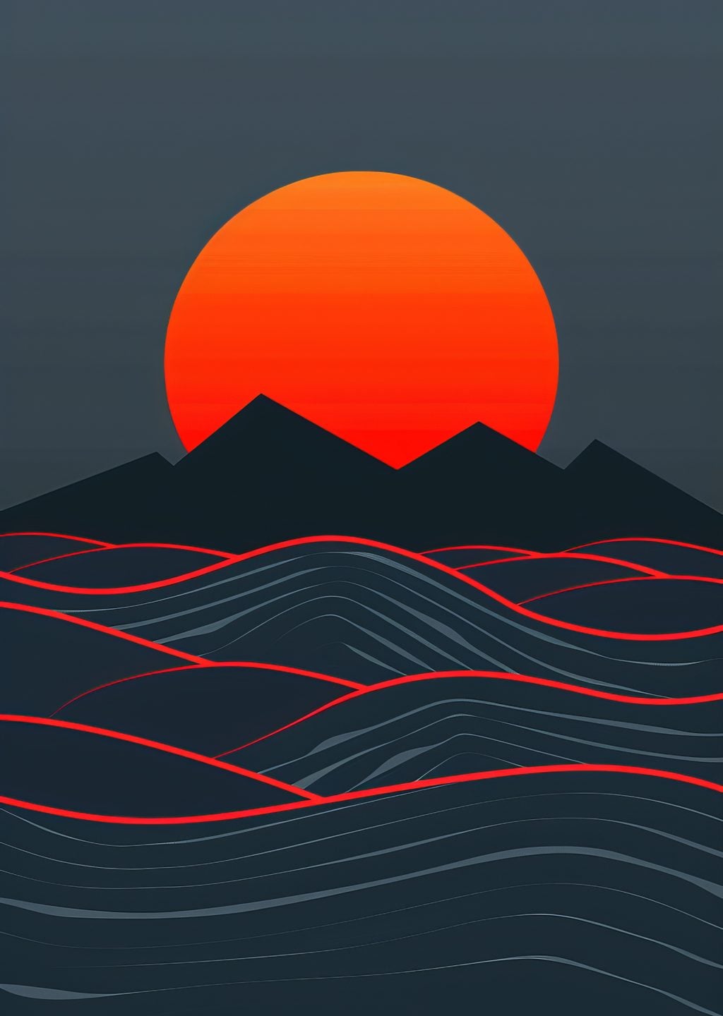 Minimalist Gün Batımı Manzarası