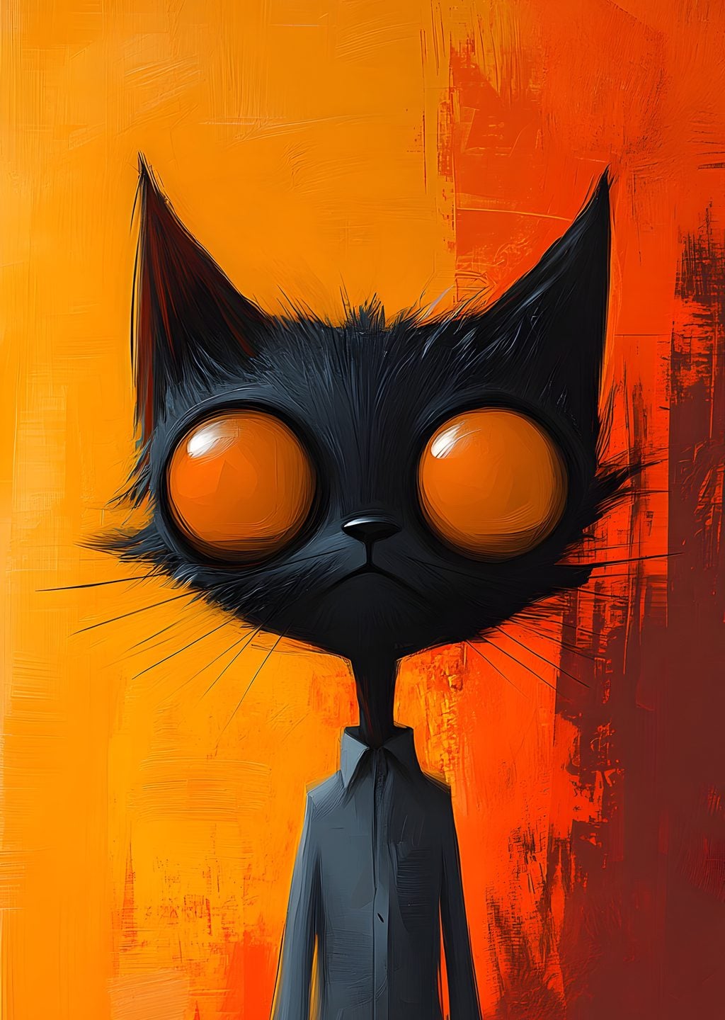 Kedi Karakteri: Soyut Sanat Eseri