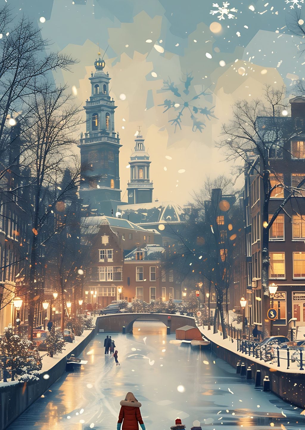 Kışın Amsterdam