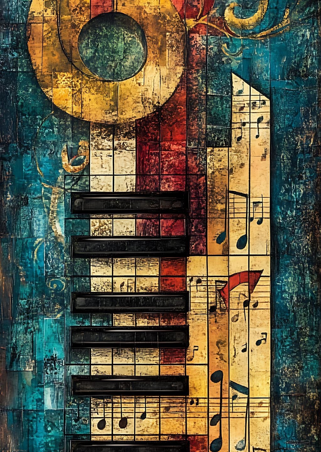 Müzik Temalı Soyut Sanat Eseri