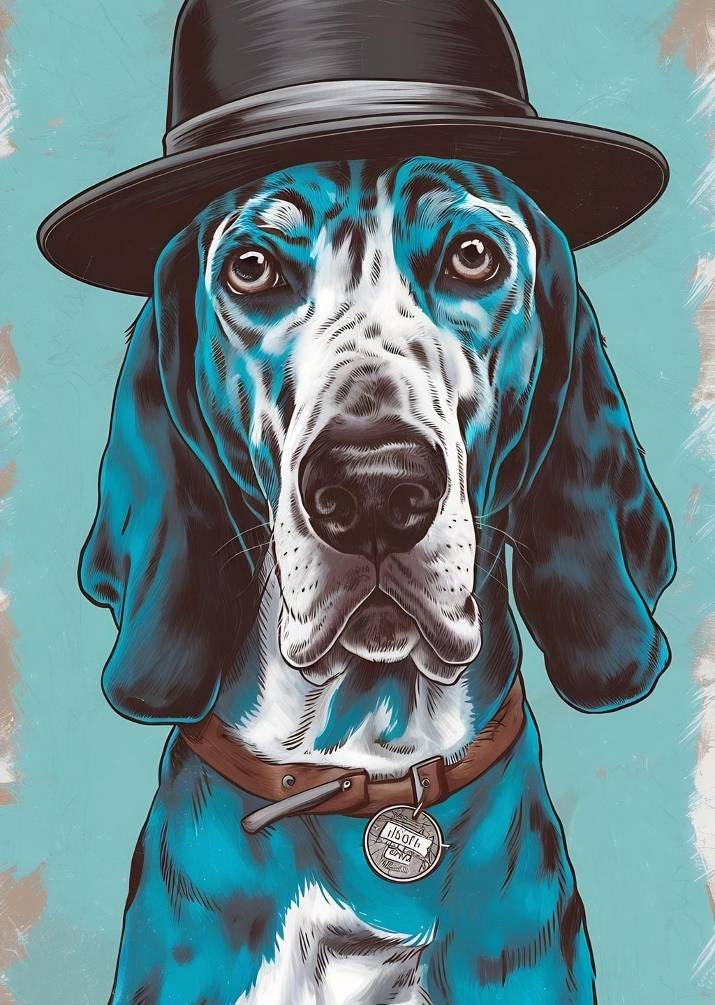 Şapkalı Mavi Köpek: Sanat Eseri