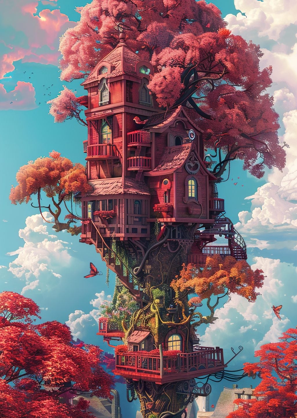 Pembe Ağaç Ev