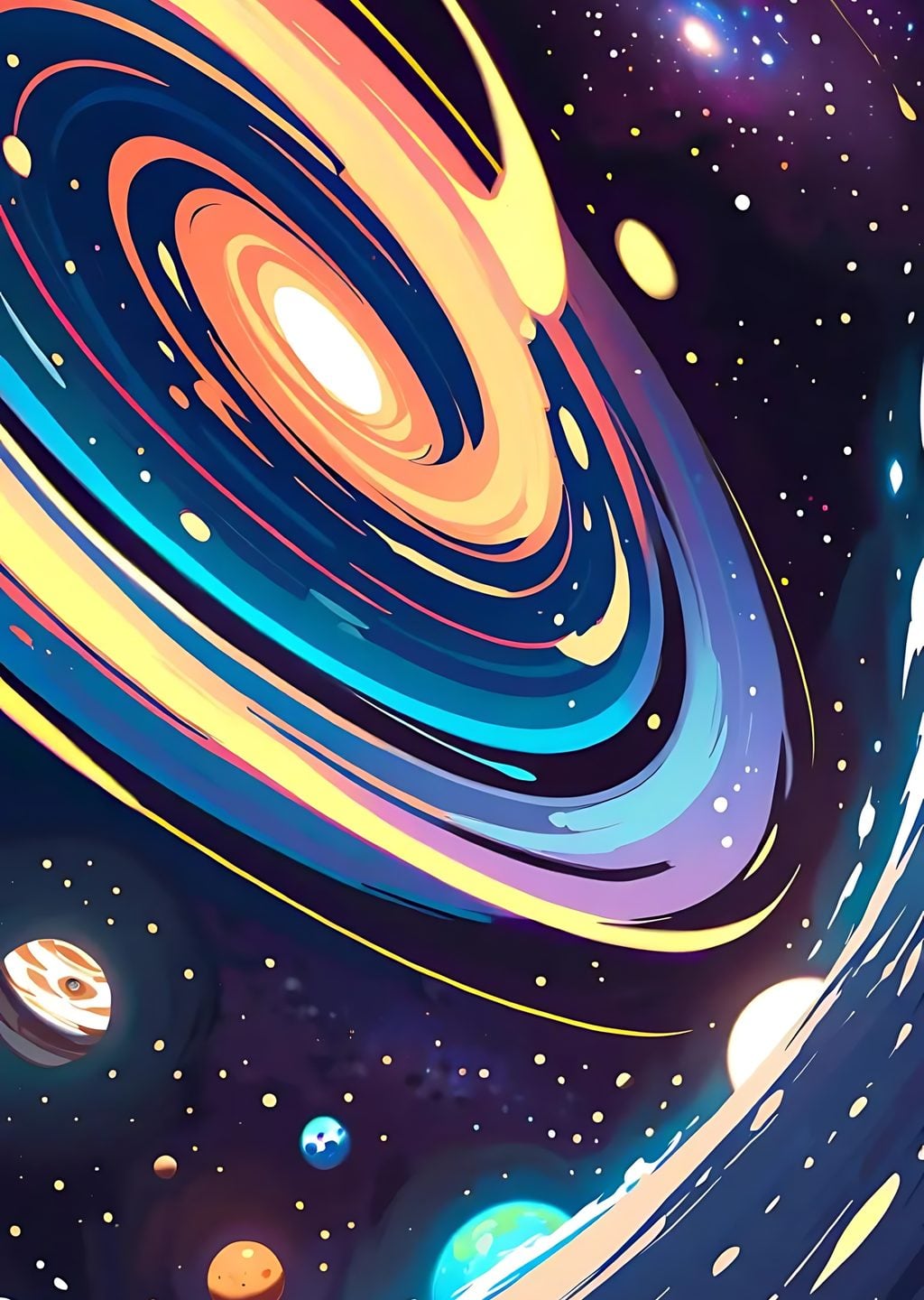 Uzayda Dönüş: Renkli Spiral Galaksi