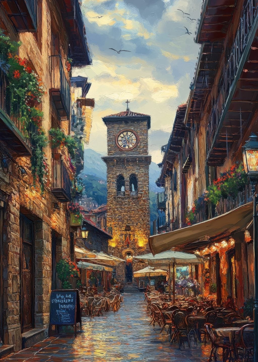 Saat Kulesi ve Restoranlar