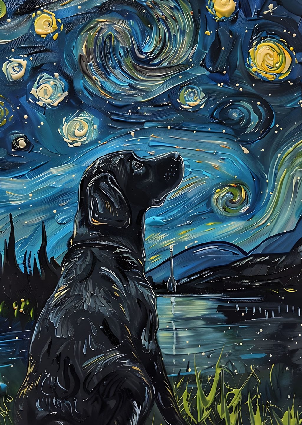 Yıldızlı Gece ve Köpek: Sanat Eseri