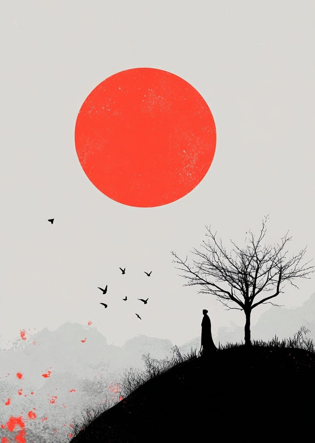 Minimalist Güneş Manzarası