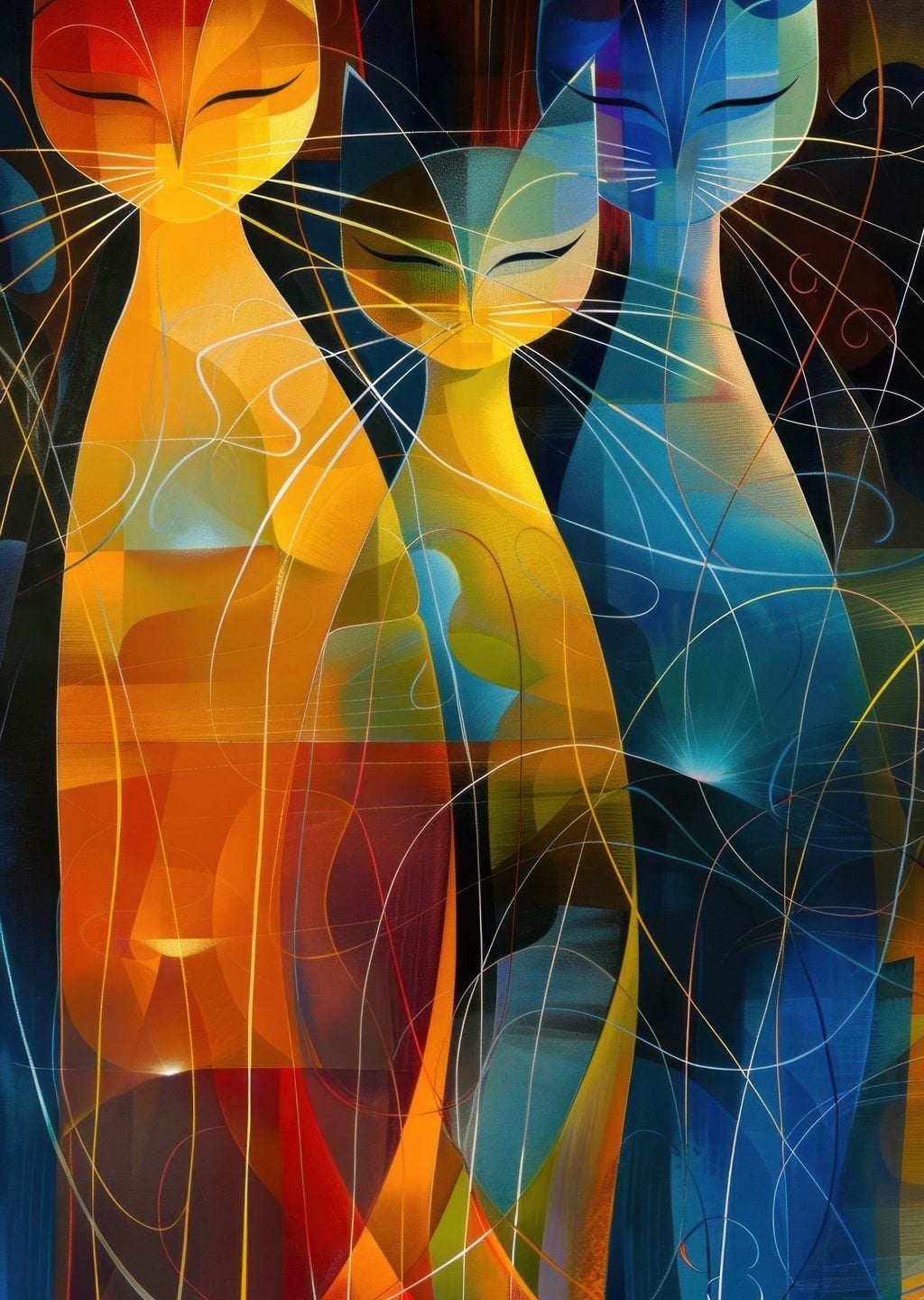 Soyut Kediler: Modern Sanat Eseri