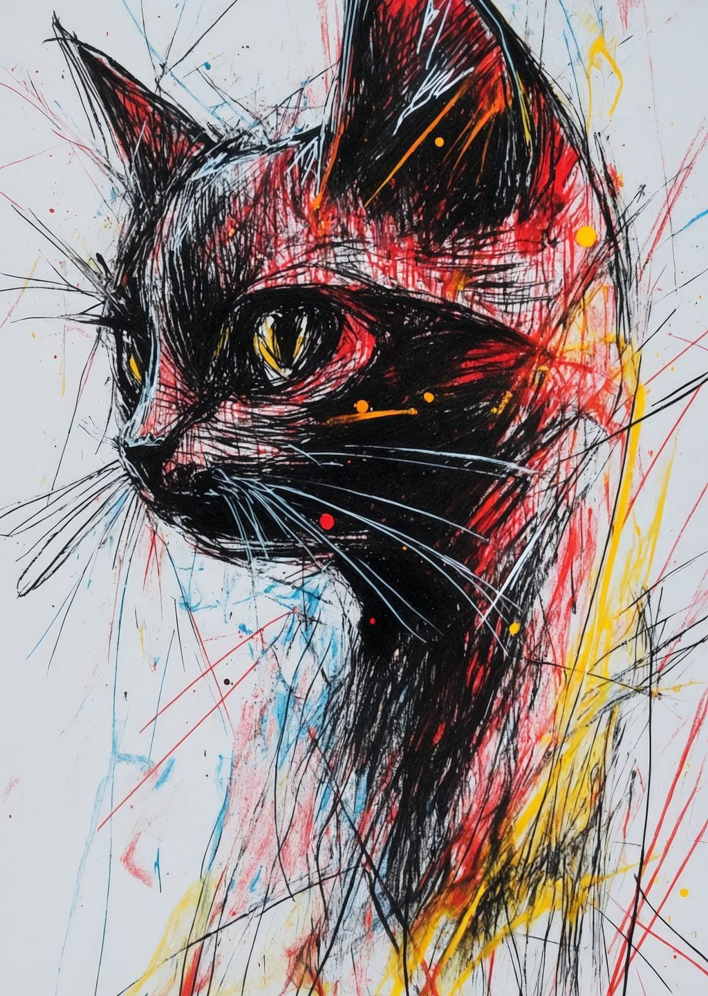 Siyah Kedi Portresi