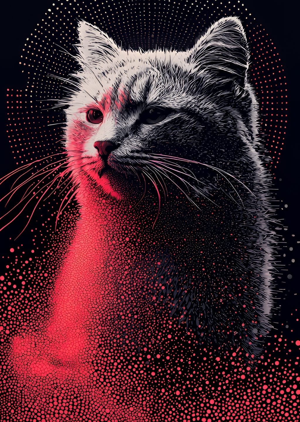 Soyut Kedi Portresi