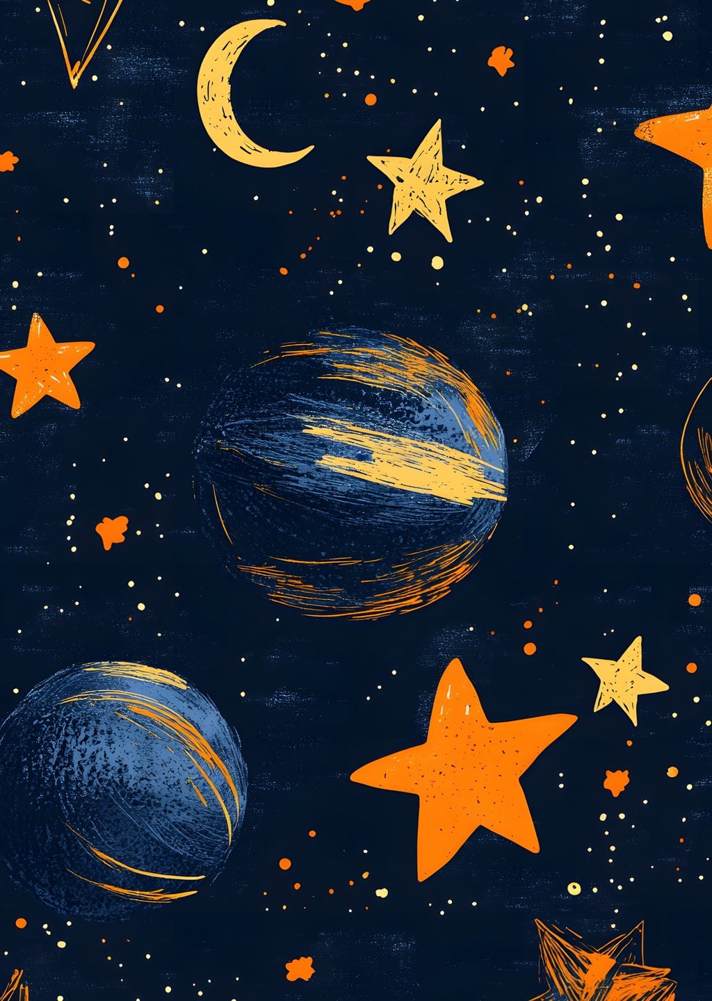 Uzay Temalı Soyut Sanat
