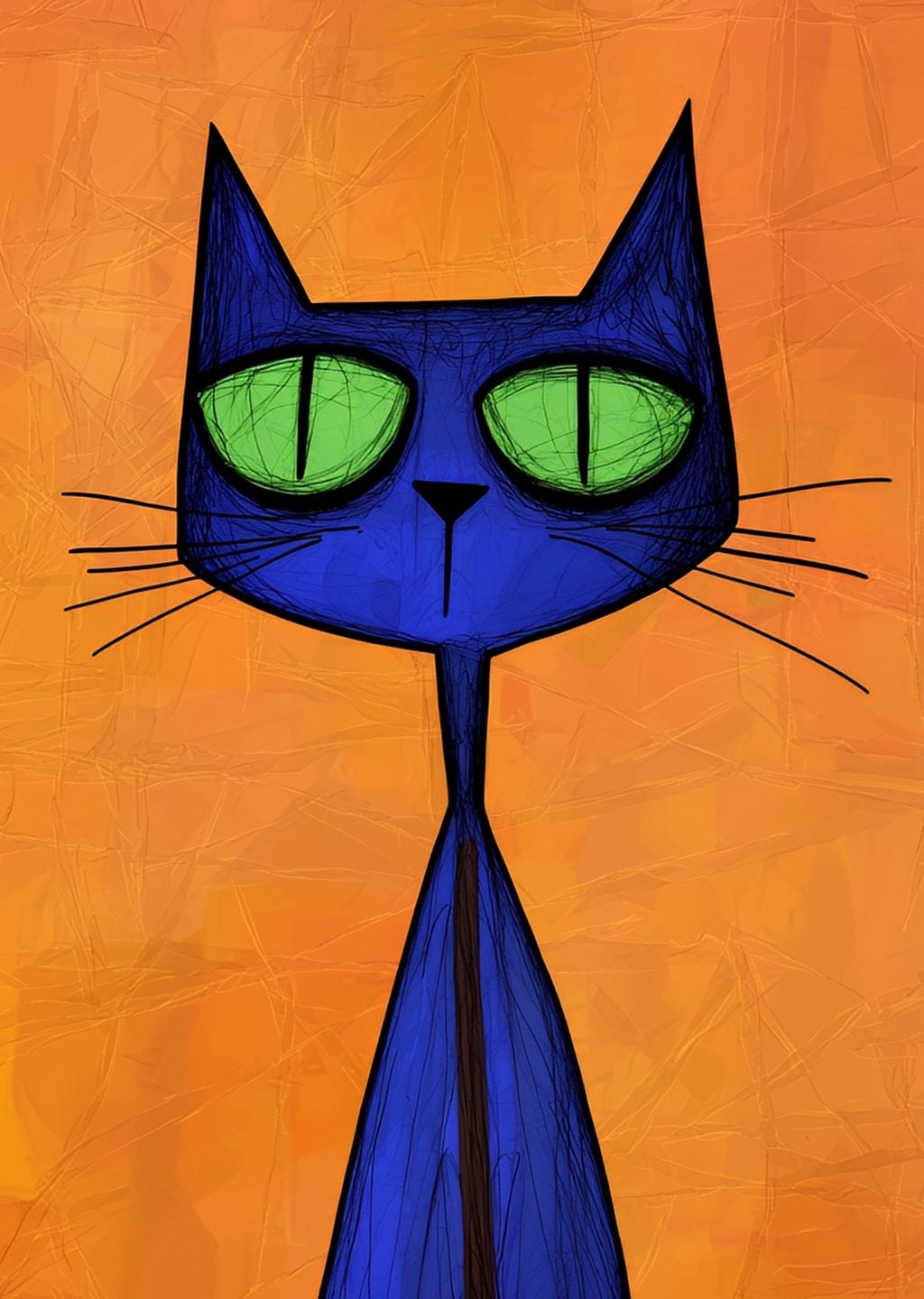 Mavi Kedi: Soyut Sanat Eseri