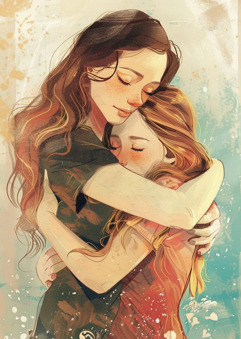 Anne ve Kız: Sevgi Dolu Bir Sarılma