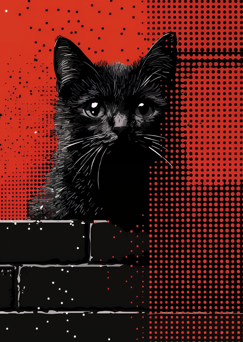 Siyah Kedi: Grafik Sanat Eseri