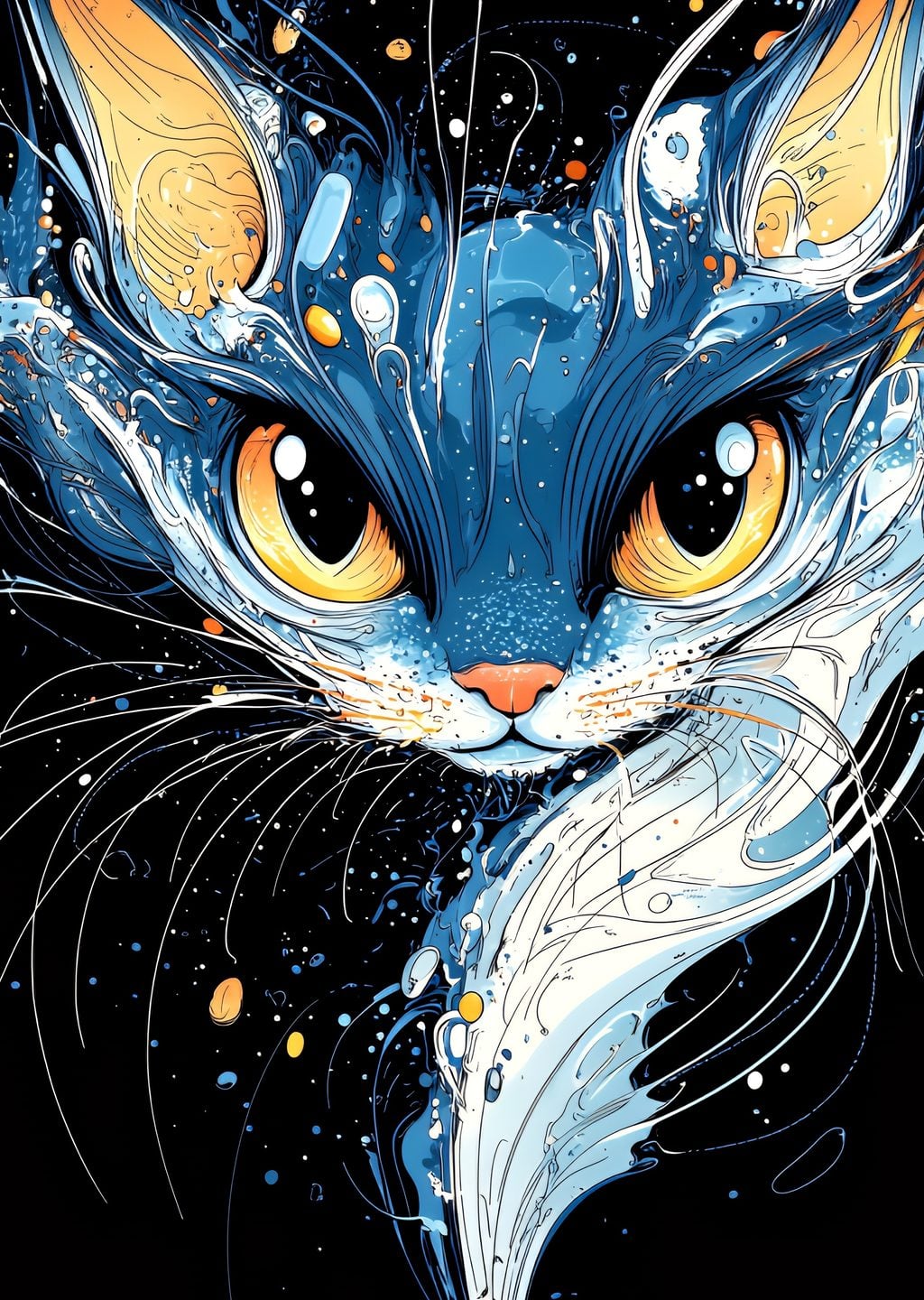 Mavi Kedi: Soyut Sanat Eseri