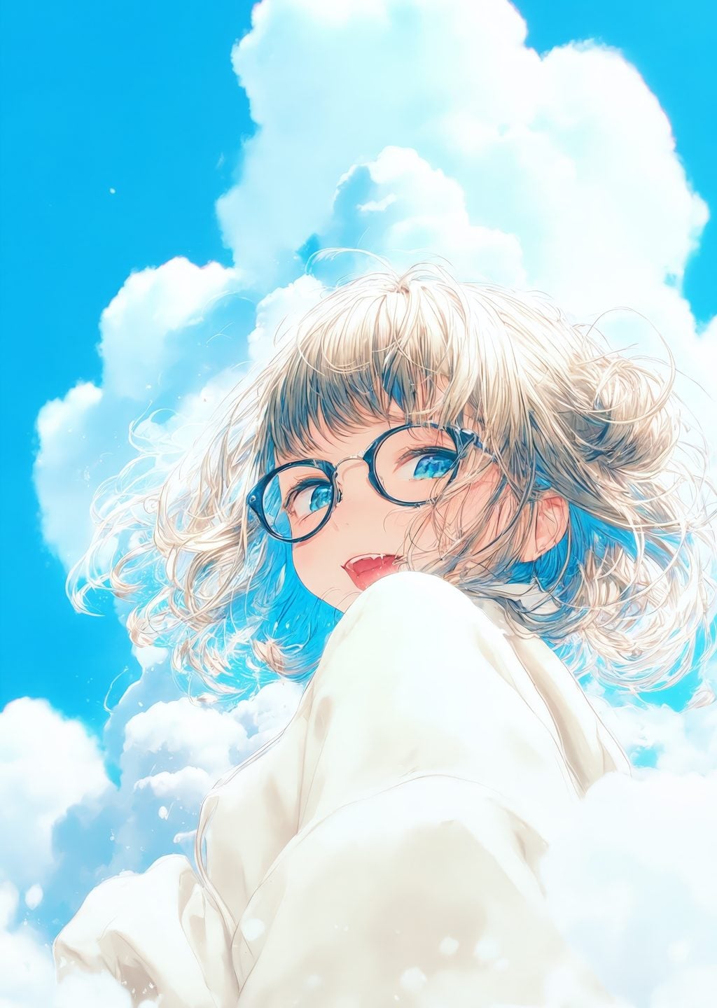 Bulutların Arasında Anime Kız