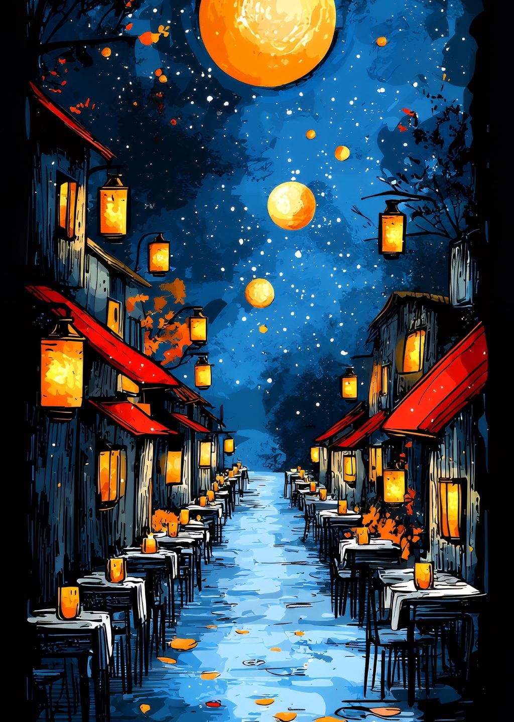 Uzay Temalı Sokak Manzarası