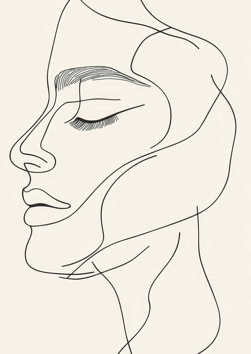 Minimalist Yüz Çizimi