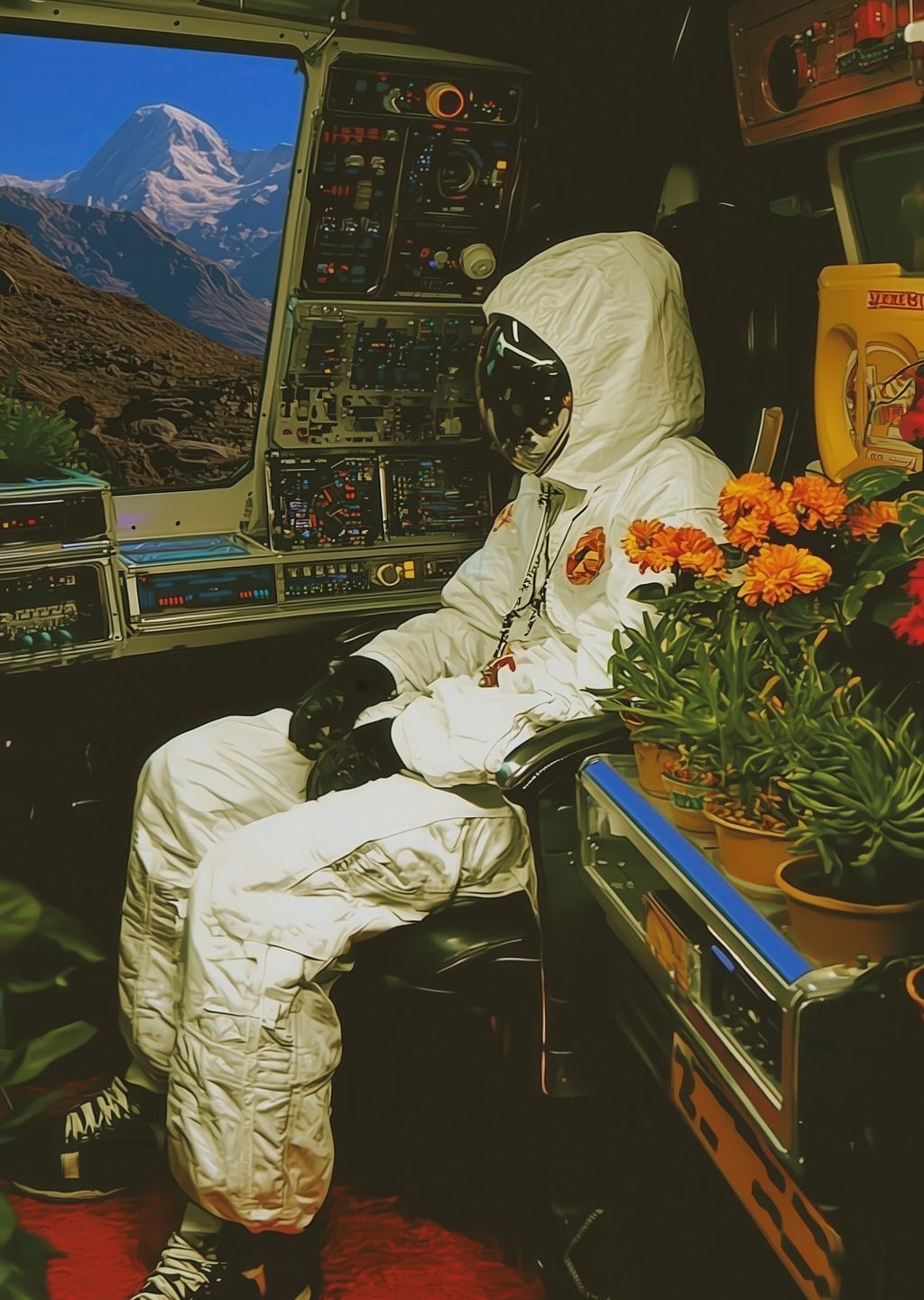 Uzay Keşif: Astronot ve Doğa Manzarası
