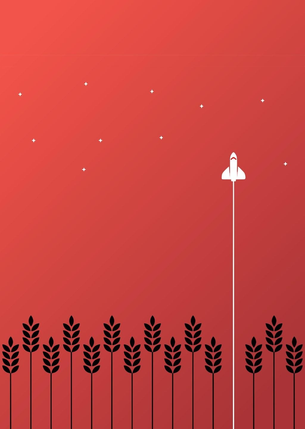 Uzay Roketi Minimalist Tasarım