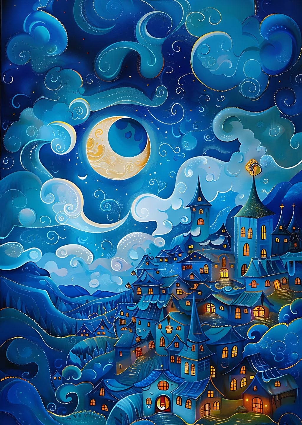 Gece Manzarası: Mavi Rüya