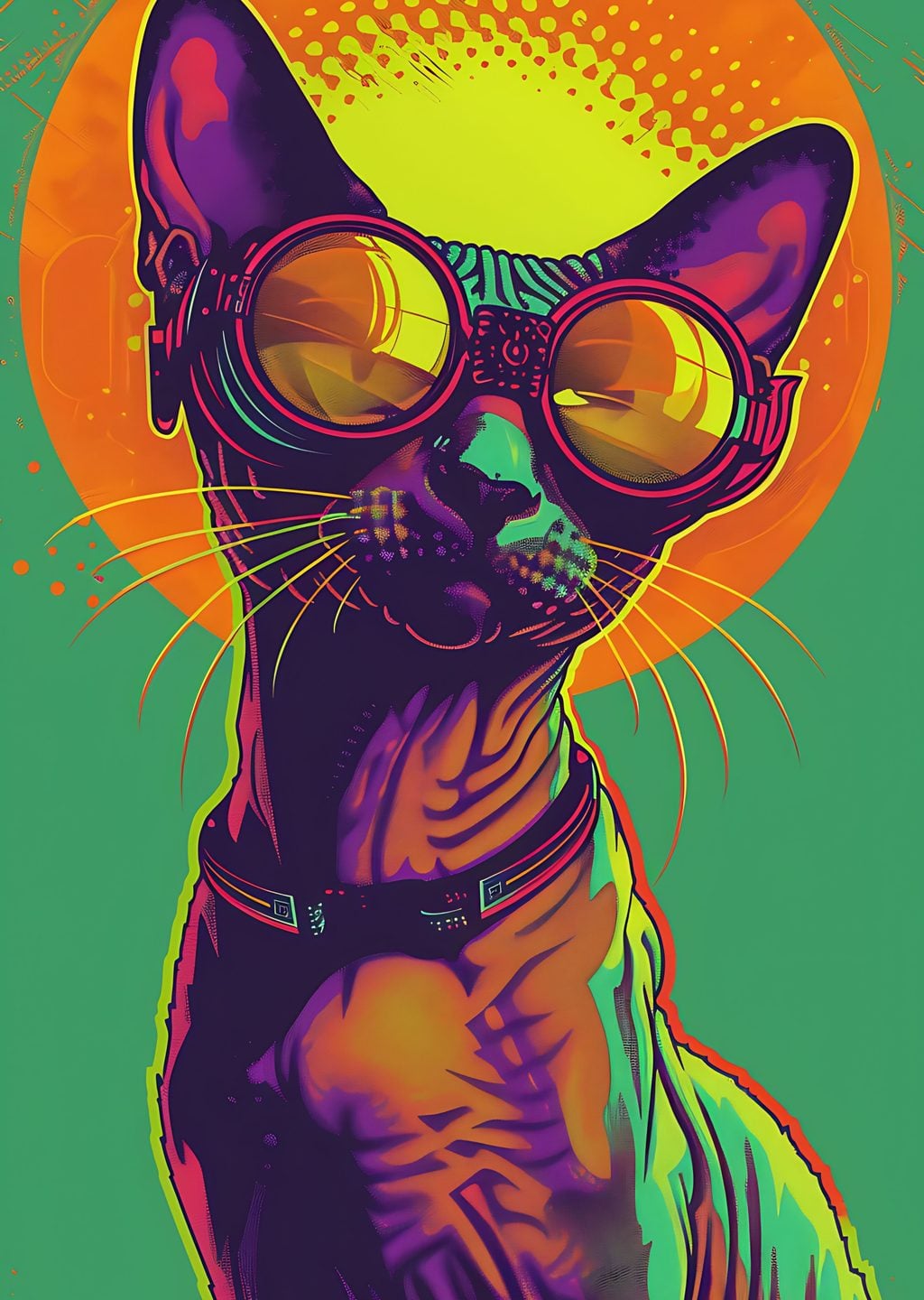 Gözlüklü Sphynx Kedisi
