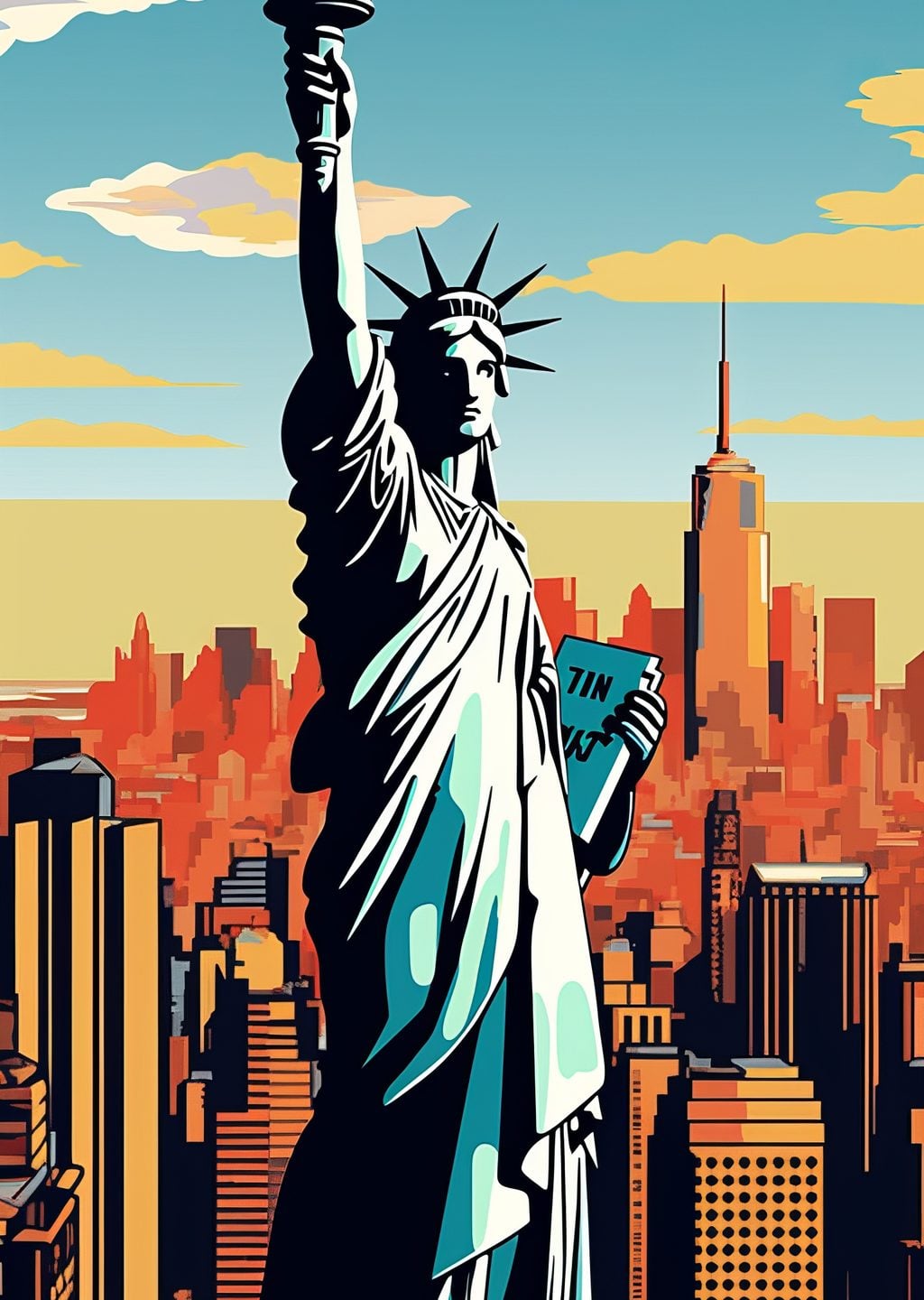 Özgürlük Anıtı ve New York Şehri