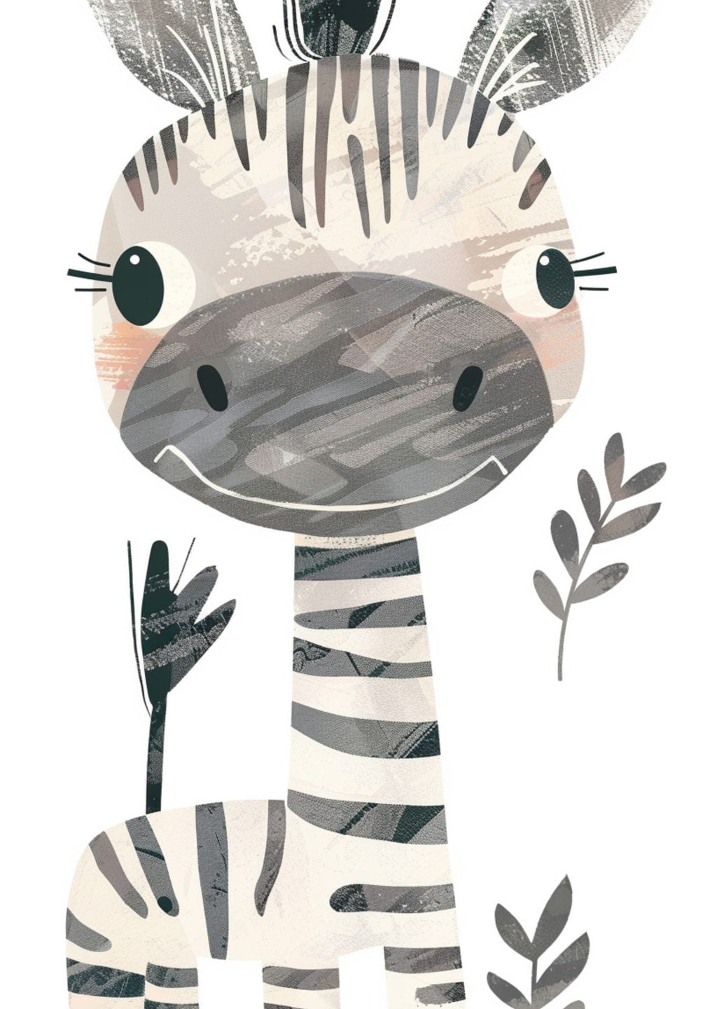 Sevimli Zebra İllüstrasyonu