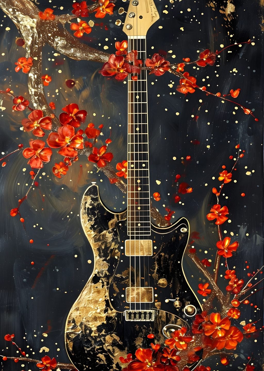 Müzik ve Doğa: Elektrik Gitar ve Çiçekler