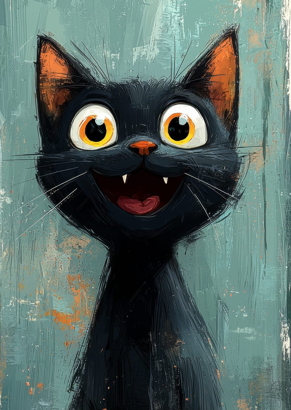 Kara Kedi İllüstrasyonu