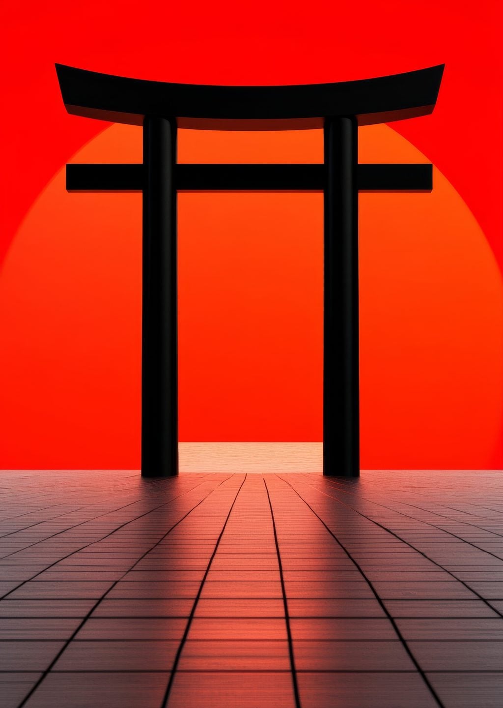 Torii Kapısı: Japon Manzarası
