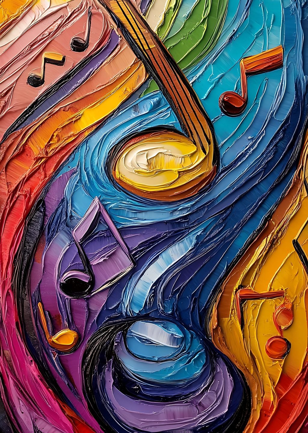 Müzik Temalı Soyut Sanat Eseri