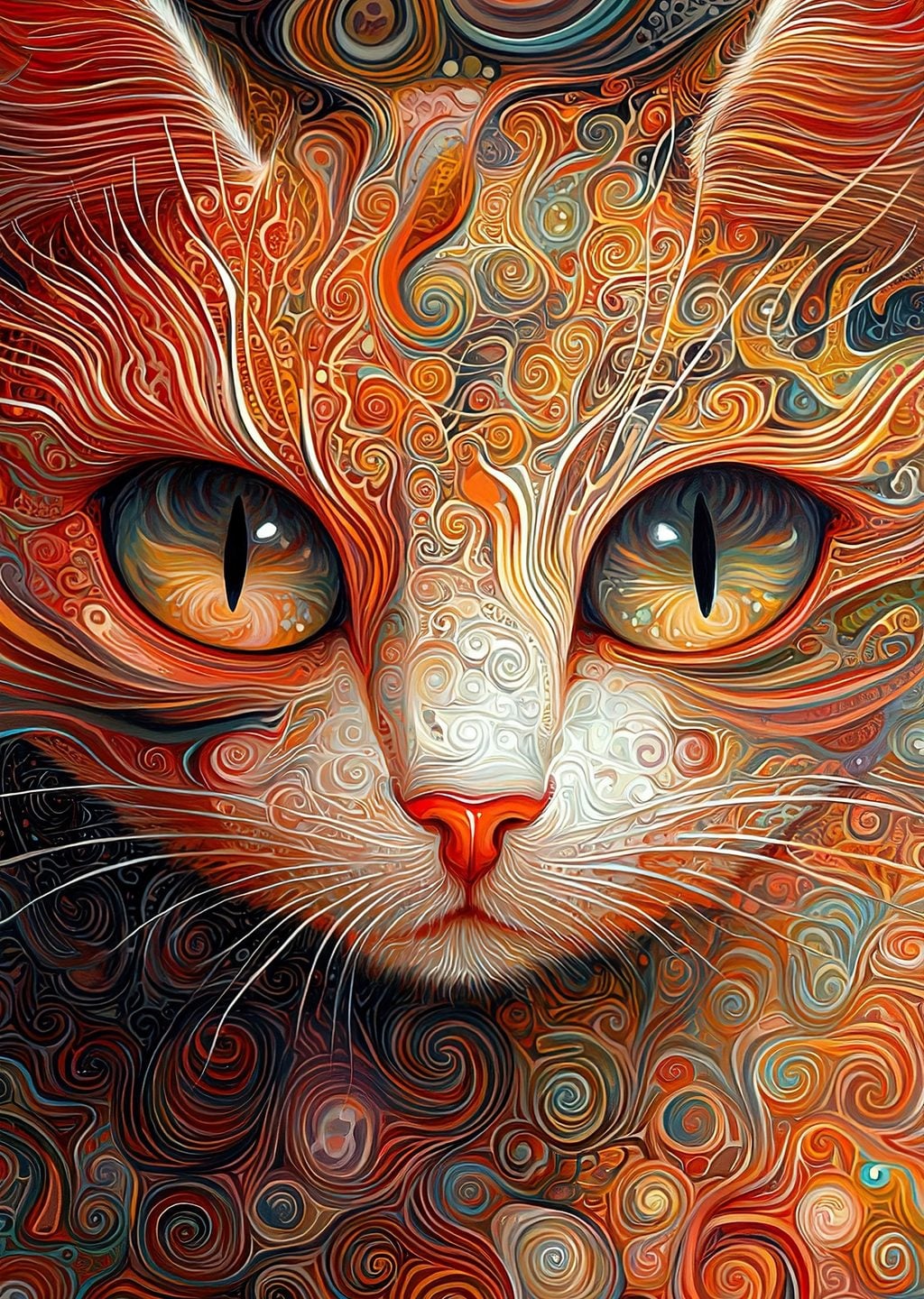 Soyut Kedi Portresi