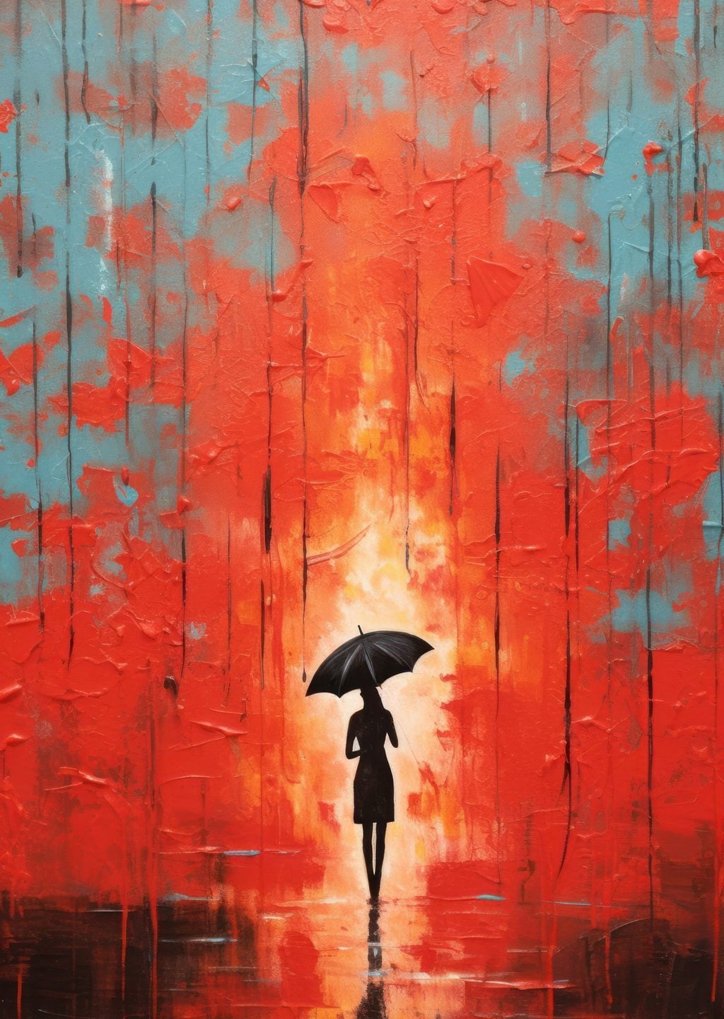 Yağmur Kız - Soyut Sanat