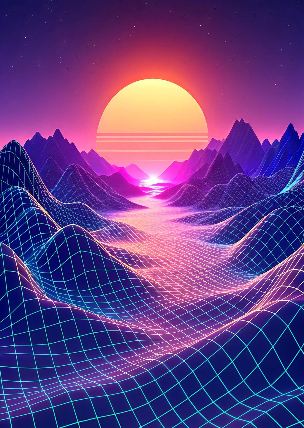 Retro Gelecek: Neon Dağlar ve Güneş