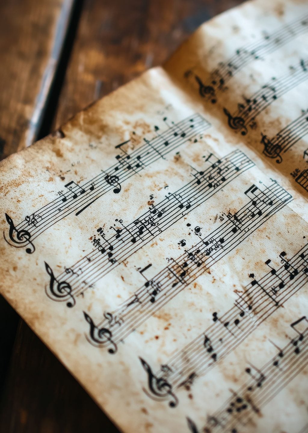 Vintage Nota Sayfası: Müzik Sanatı