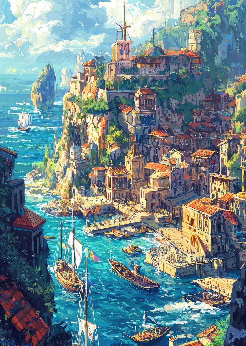 Sahil Kasabası Manzarası