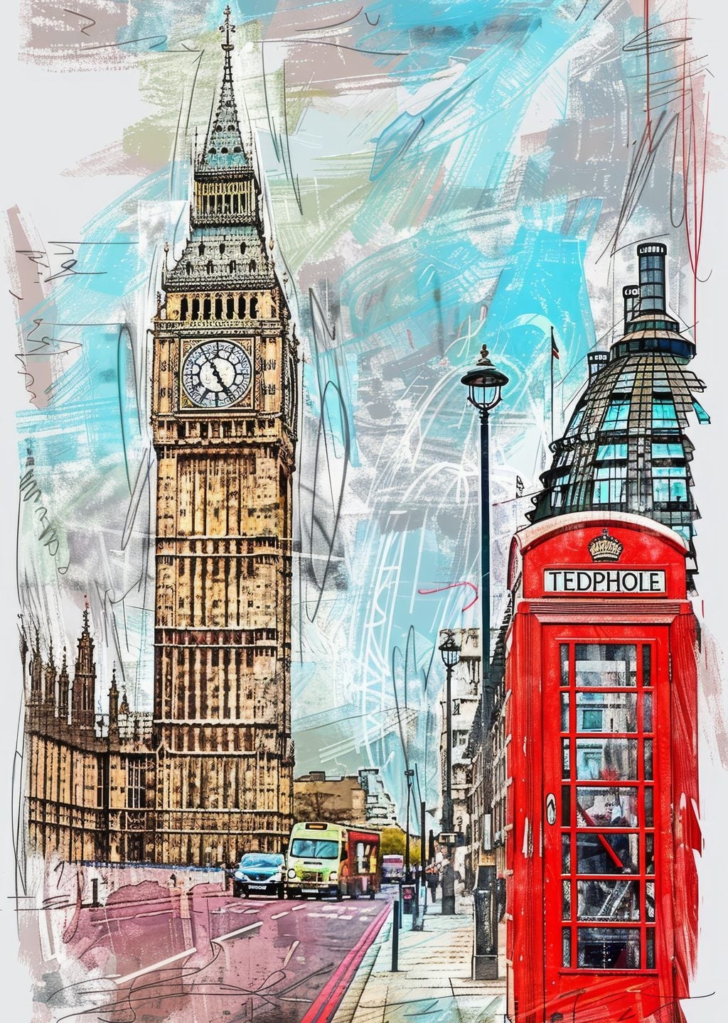 Big Ben ve Kırmızı Telefon Kulübesi