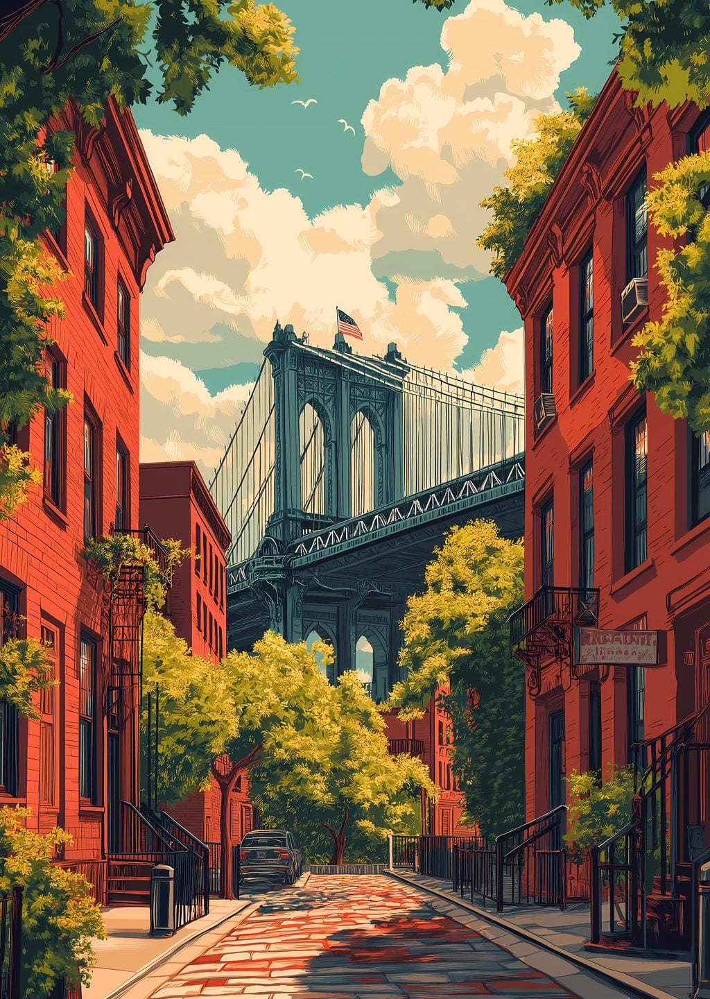 Brooklyn Köprüsü Manzarası