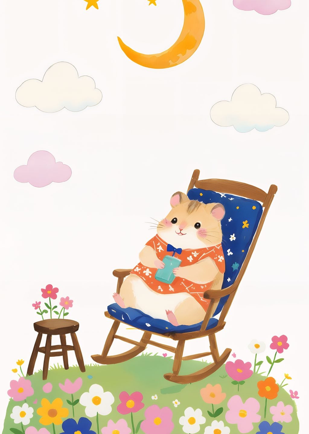 Sevimli Hamster: Yaz Akşamı Keyfi